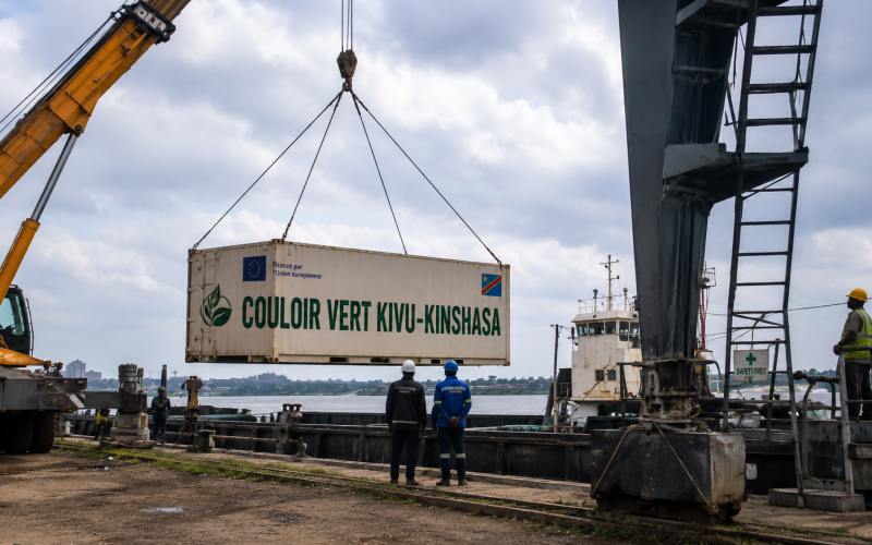 Nord-Kivu : le premier convoi du Couloir Vert Kivu-Kinshasa arrive à Kinshasa
